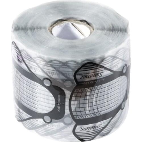 500pcs French Nail Form Tips Acrylic UV Gel Extension Curl Form Nail Builder Gel Sticker Guide Mold Manicure Nail Art DIY Tool