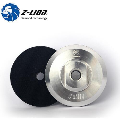 Z-LION Aluminum Backer Pad 3" 80mm M14 5/8-11 Backer Holder for Polisher Self Gripping Back Up Polishing Pads Back Angle Grinder
