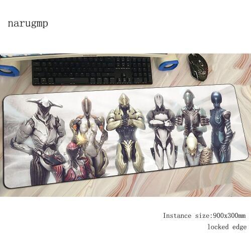 Warframe mousepad thick gaming mouse pad big gamer mat 900x400mm game computer desk padmouse keyboard esports large play mats