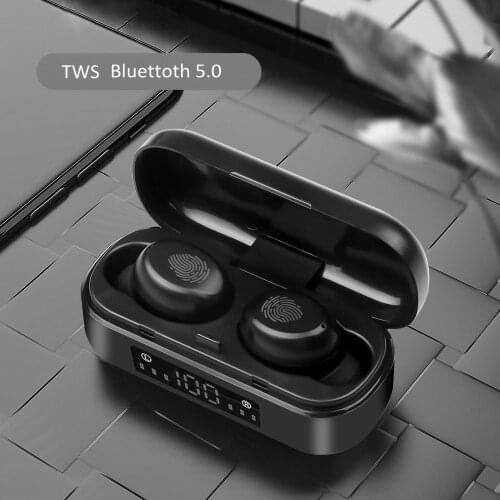KEBIDU TWS Bluetooth 5.0 Wireless Earphones With Mic Wireless Stereo Earbuds Fingerprint Touch Control Sport Waterproof Headsets