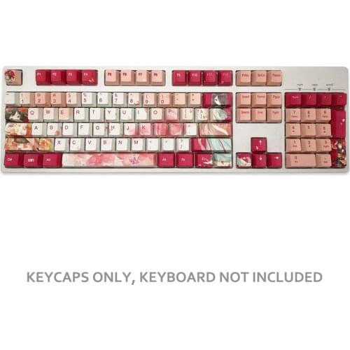 108key PBT Ahegao Keycaps Dye Sublimation Hot Swappable OEM Profile For Cherry Mx Gateron Kailh Switch Mechanical Keyboard
