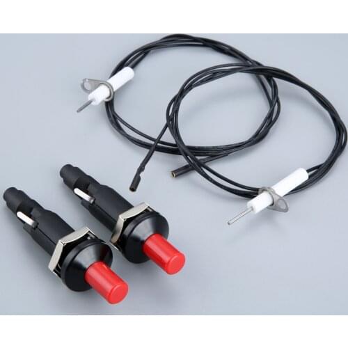 2Sets Piezo Spark Ignition Set Ignition Push Button Igniter For Gas Grill BBQ Kitchen Gas Grill Stove Heaters Camping Stove