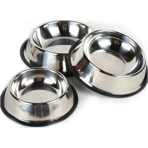 Stainless Steel Puppy Dog Feeder Feeding Foods Water Dish Bowl For Pet Dog Cat B