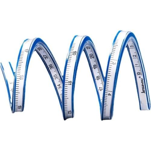 Multifunctional Snake-shaped Ruler 30/50/60cm Drawing Stereotyped Soft Ruler Stationery Animation Clothing Design Curve Ruler