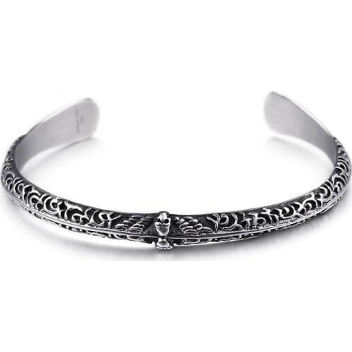 Fashion jewelry bracelet personality skull head bracelet trend opening bracelet