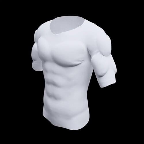 Pads Chest Fake Muscle Mens Invisible ABS Shaper Soft Male Protective Sponge Enhancer T-shirt