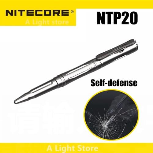 NITECORE NTP20 Self-defense Multi-Functional Titanium Alloy Tactical Pen Ergonomically Tungsten Steel Tapered Tip