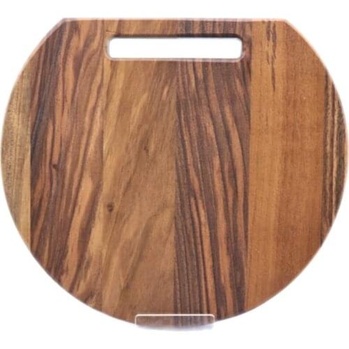 2021 New Wooden Round Thick Walnut Meat Presentation Plate And Cutting Board-Kitchen Tools - Butcher Tools Free Shipping