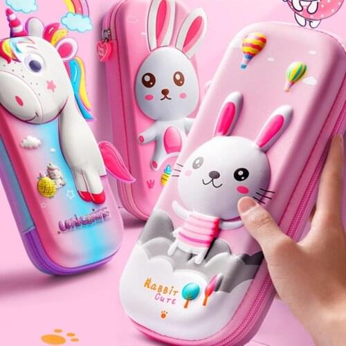 2021 New Portable Zipper Pencil Case For Kids Durable Pen Pouch Large Capacity Pencil Bag Stationery Box For Stationery Supplies