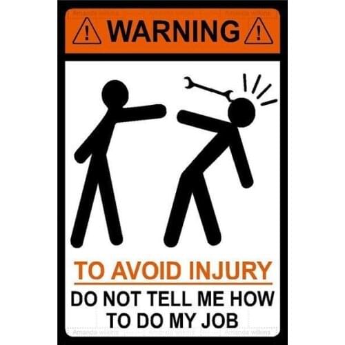 Novelty Sign Metal Tin Sign Warning Funny Poster Avoid Injury Decor Bar Pub Home Vintage Retr