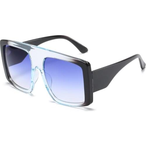 New Trendy Big Frame Sunglass Female Gradient Color Personality Woman Sunglasses Cross Border Express Foreign Trade Glasses