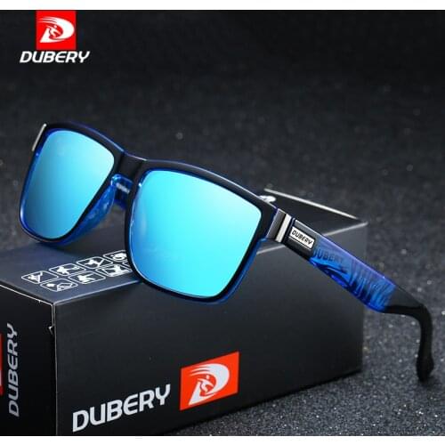 DUBERY Brand Design Polarized Sunglasses Men Driver Shades Male Vintage Sun Glasses For Men Spuare Mirror Summer UV400 Oculos518