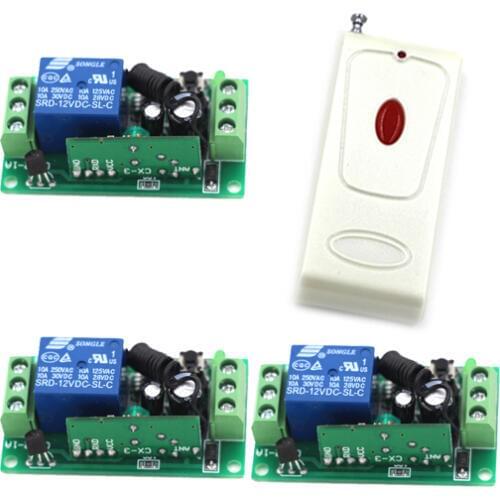 Single Channel 1CH DC 12V 10A Wireless Remote Control Switch Outdoor Light Remote Control 100M Though Walls SKU: 5536