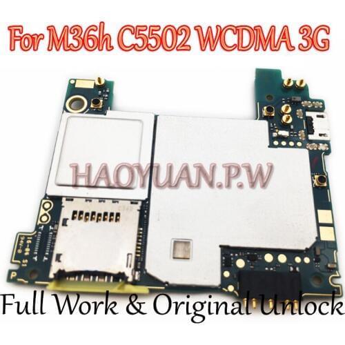 Full Work Original Unlock mainboard For Sony Xperia ZR M36 M36h C5502 WCDMA 3G motherboard Logic Circuit Electronic Panel