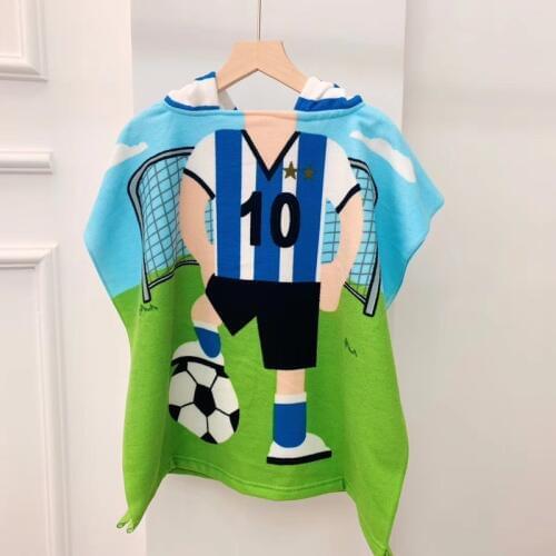Cartoon Kids Hooded Beach Towel Animal Printed Microfiber Baby Boys Girls Kids Swimming Bath Towel Toalha Cape Cloak 120x60cm