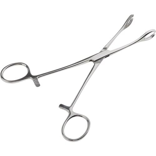Slotted (open end) Sponge Clamp/Forceps with Ratchet Body Piercing Tool