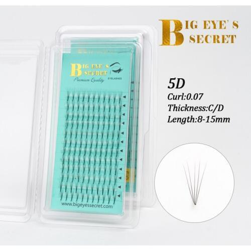 Big eyes secret Russian Volume lashes Premade Fans 5D Individual Eyelashe Extensions 0.07 C Curl False Korean Silk lashes