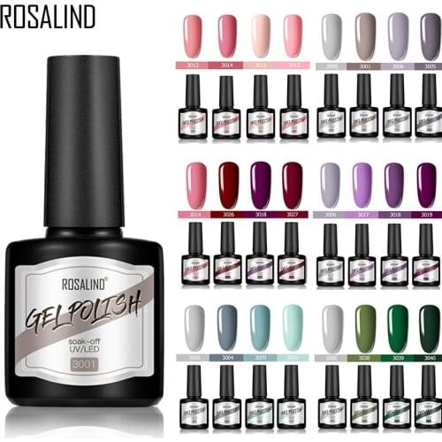 ROSALIND UV Gel Nail Polish All For Manicure Matt Gel Hybrid Varnishes Base Coat For Nails Semi Permanent Soak Off Nails Art