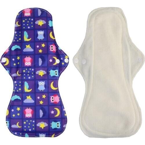 Cheapest Bamboo Mamas Cloth Pad Bamboo Sanitary pads For Women Girls Printed Menstrual Pads Liners Washable 100 pcs/lots