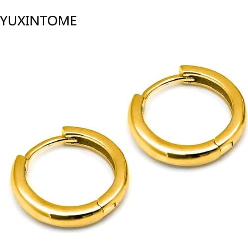 9/11mm Geometry Circle Huggie Hoop Earrings 925 Sterling Silver Ear Buckle Round Earrings Jewelry Accessories Wholesale