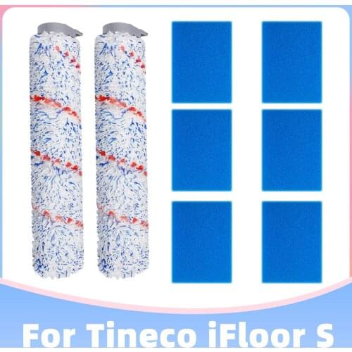For Tineco iFloor S / iFloor / HF10E-01 Cordless Wet Dry Vacuum Cleaner Replacement Spare Parts Roller Brush Hepa Filter sponge