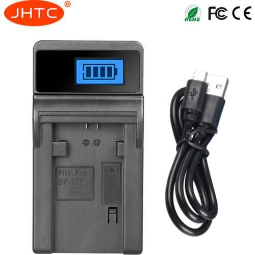 JHTC BP-745 BP-727 BP-718 BP745 BP727 LCD USB Battery Charger For Canon HFR80 HFR82 HFR800 HFR70 HFR72 HFR700 HFM52 HFM500 HFR30