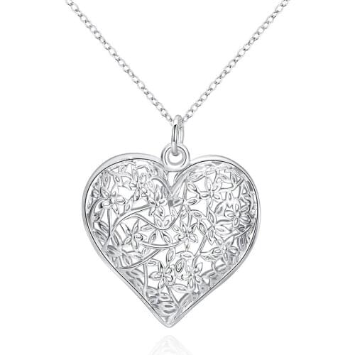 ZEMIOR Hollow Frosted Flower Heart Pendant For Women Romantic Exquisite Pendants Female Engagement Fashion Jewelry Hot Sale