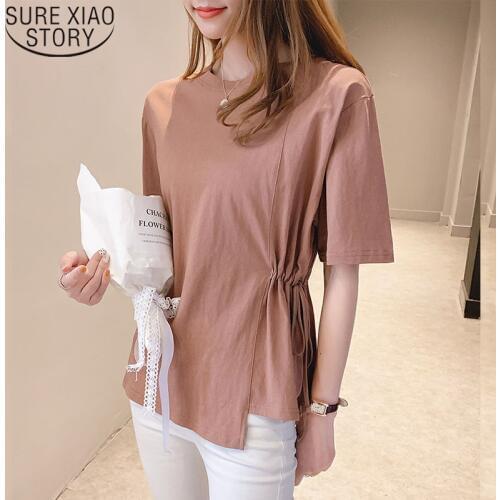 Blusas Mujer De Moda 2021 Korean Women Tops and Blouses Summer Vintage Irregular Clothes Casual Office Lady Tops 9548