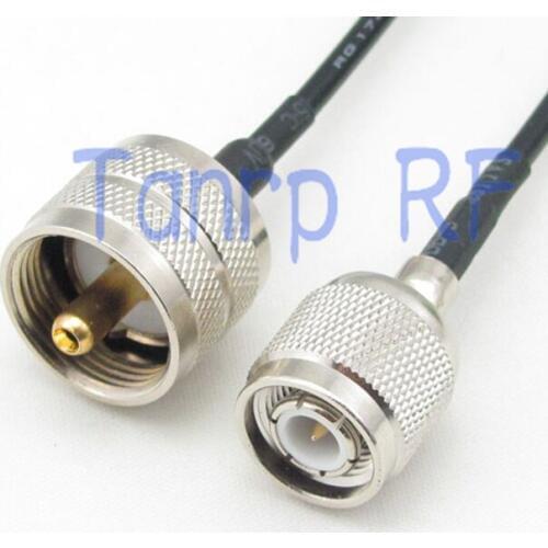 10pcs 6in UHF male plug to TNC male plug RF connector adapter 15CM Pigtail coaxial jumper cable RG174 extension cord