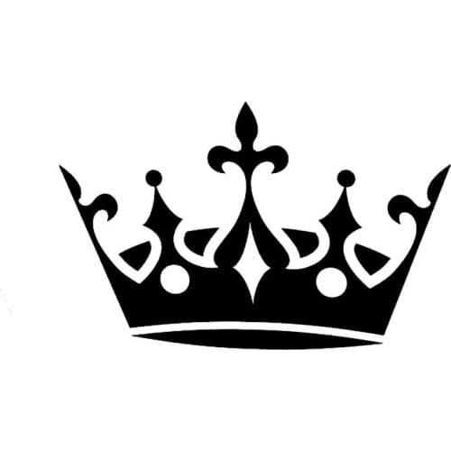 12.7CM*8.1CM Double Round Crown Vinyl Car Sticker Decals Laptop Suitcase Helmet Skateboard Sticker