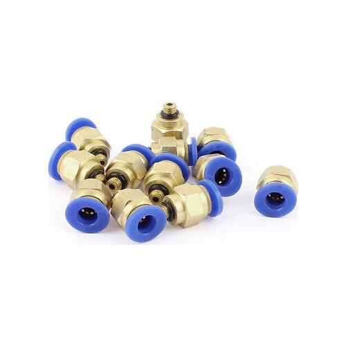 12 Pcs 6mm Tube to 1/16 BSP Thread Push in Quick Connect Coupler Fittings PC6-M5