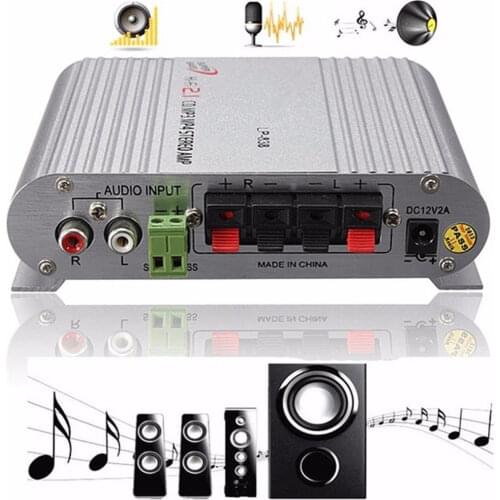 300W 12V Alloy Amplifier Booster Radio MP3 Stereo Car Subwoofer Hi-Fi 2.1 BEST