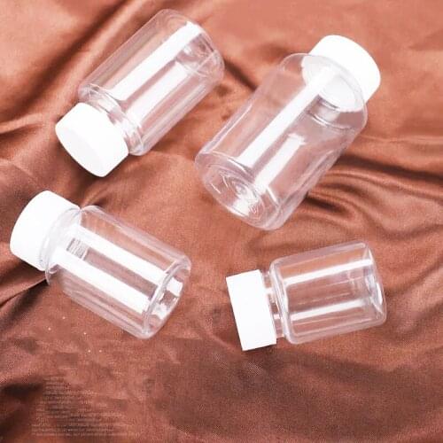 5 Pcs Multifunctional Transparent Plastic Bottle Pet Liquid Sealed Tank Cosmetic Storage Packaging Can Portable Medicine Bottle