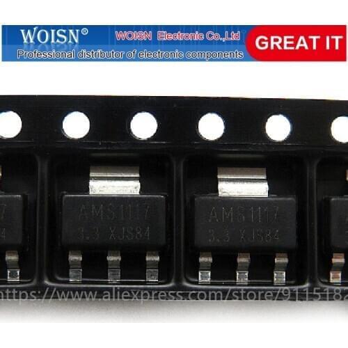 50PCS AMS1117-3.3 AMS1117 AMS1117-3.3V SOT223 SOT-223 VOLTAGE REGULATOR SMD New original In Stock