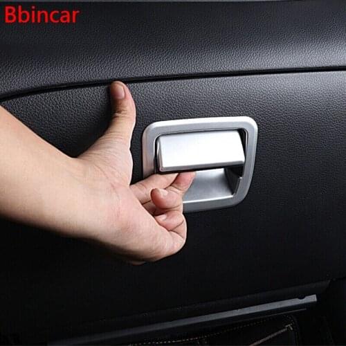 ABS Chrome Matte Inner Storage Box Car Storage Glove Handle Cover Interior Trim 2pcs For Nissan Tiida Pulsar C13 2014 2015 2016