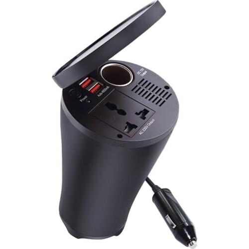Double car inverter 150W 220V power converter switch USB2.1A12V booster cup-type vehicle