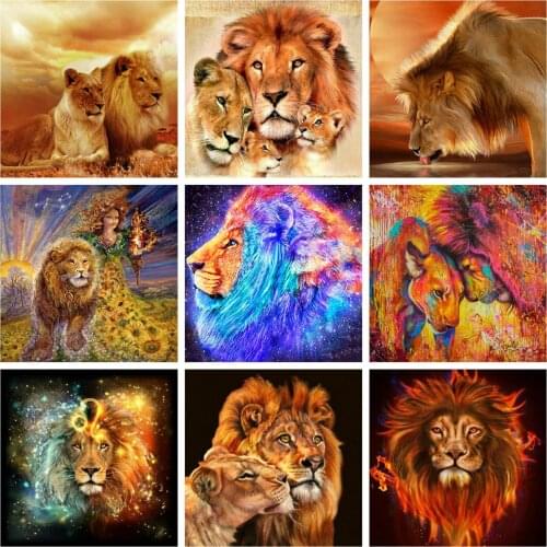 EverShine Diamond Embroidery Lion Rhinestones Art Diamond Painting Animals Cross Stitch Bead Picture Kits Handmade Hobby Gift