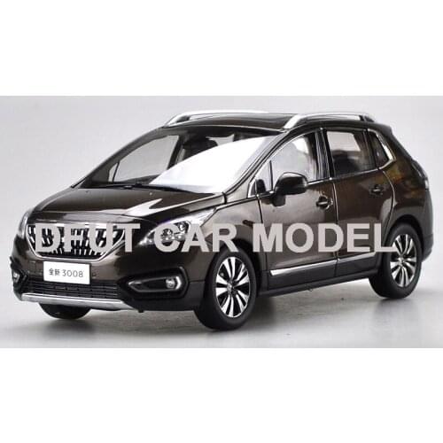 Diecast wheel 1:18 Alloy Pull Back Toy 3008 SUV Car Model Of Childrens Toy Cars Original Authorized Authentic Kids Toys