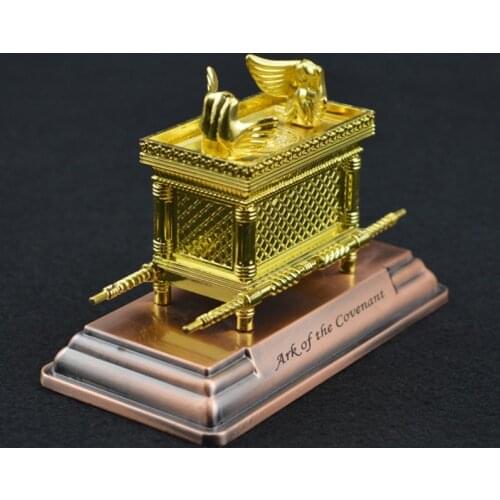 The Ark of the Covenant Replica Statue Gold Plated With Ark Contents Aaron Rod