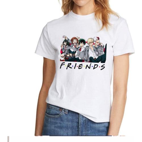 Japanese Anime My Hero Academia T-shirt Women Men Funny Graphic Printed Friends TV Show T Shirt Unisex Casual Tee Tops