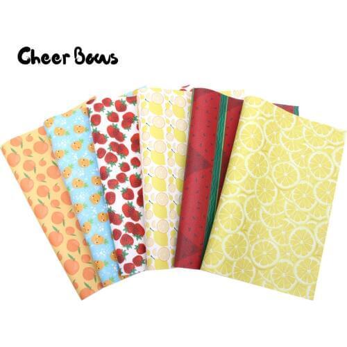 Summer Fruits Synthetic Leather Sheets Pineapple Printed Faux Leather For Bows Vinyl DIY Hairbows Handmade Crafts Materials