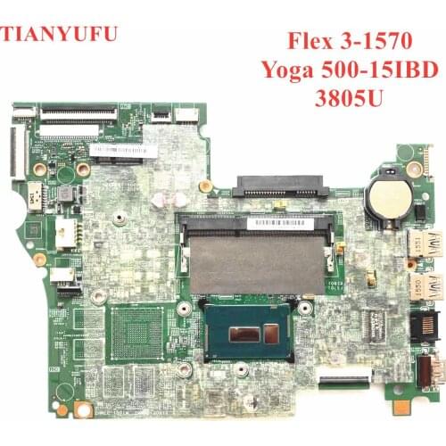 For Lenovo YOGA 500-15IBD Flex 3-1570 Laotop motherboard 3805U CPU 14217-1M DDR3L motherboard tested 100% work