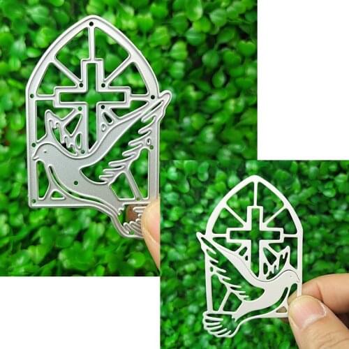 Metal cutting die suitable for Christmas DIY scrapbook and greeting card album 3D creative cross pigeon 2021 NEW