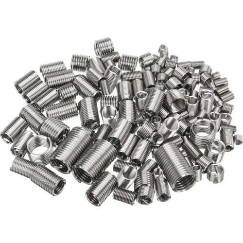 150pcs Stainless Steel Thread Repair Insert Kit M3 M4 M5 M6 M8 Helicoil Rivet Nut Kit