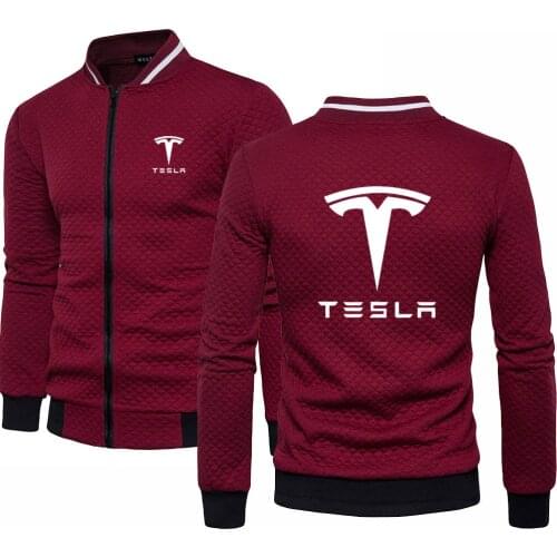 2021 new Mens pullover Tesla car logo printing Spring Autumn New Fashion high quality cotton Casual Sweatshirt