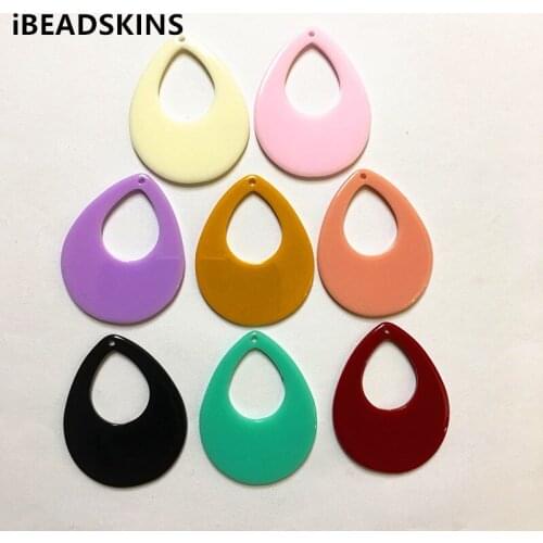 New arrival! 38x30mm 100pcs/lot acrylic drop-shape charms for stud earrings/earrings accessories/Earring parts DIY(As shown)