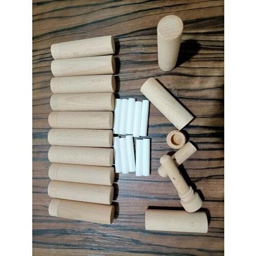 10 sets Blank Wood Nasal Inhaler w/ 10wicks for Essential Oil Aromatics gift