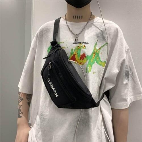 Casual Unisex Crossbody Bags Chest Pouch Large Capacity Sports Waist Pack Hip Belt Phone Pouch Men Solid Color Fanny Pack