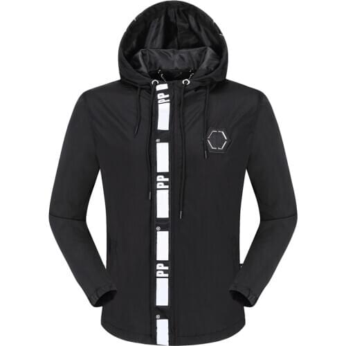 PP SKULL Men's Hooded Trench Coats