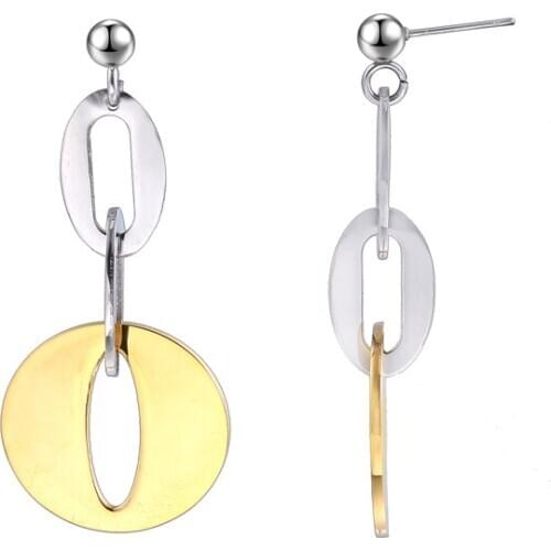 RIR African Flower Shaped Bridal Earring In Stainless Steel Silver Color Women Wedding Earring